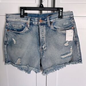 Blank NYC Blue Distressed Jean Shorts - NWT - Sz 30